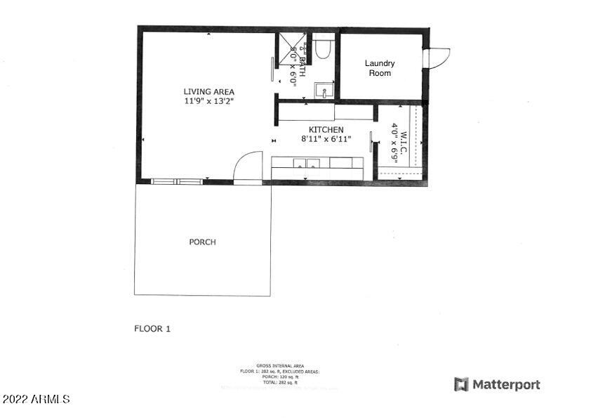1302 East Granada Road Phoenix, AZ 85006 - Photo 43 of 43 1302 E. Granada Guest House Floor Plan J