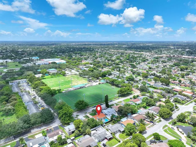 an aerial view of multiple house