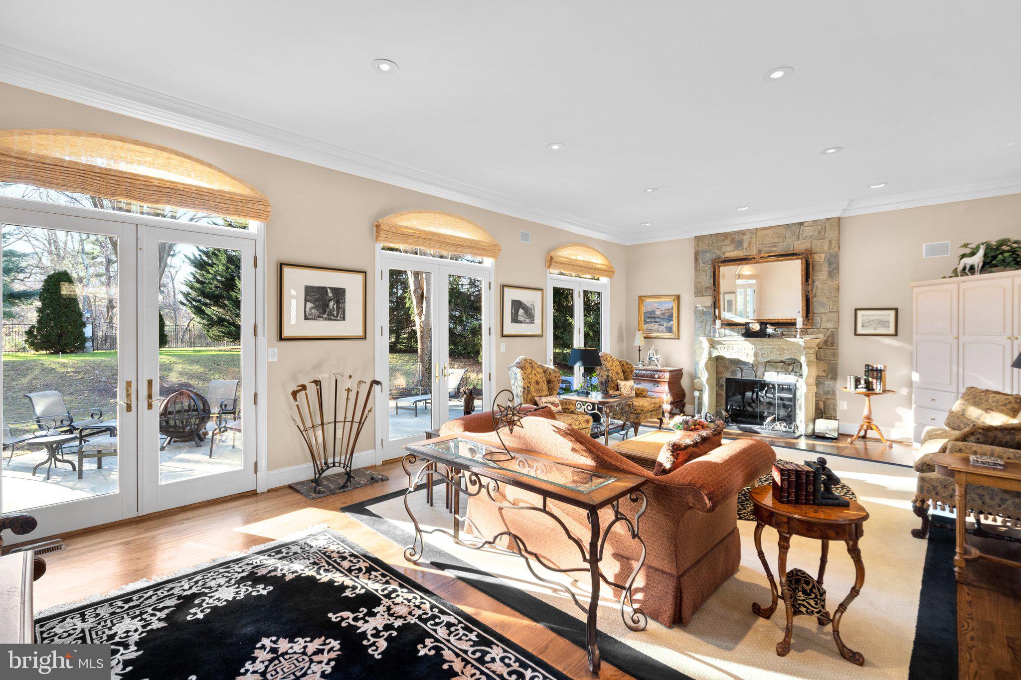1306 Hennessy Terrace Silver Spring, MD 20906 - Photo 11 of 74 Living Room with 3 Sets of French Doors to Terrace