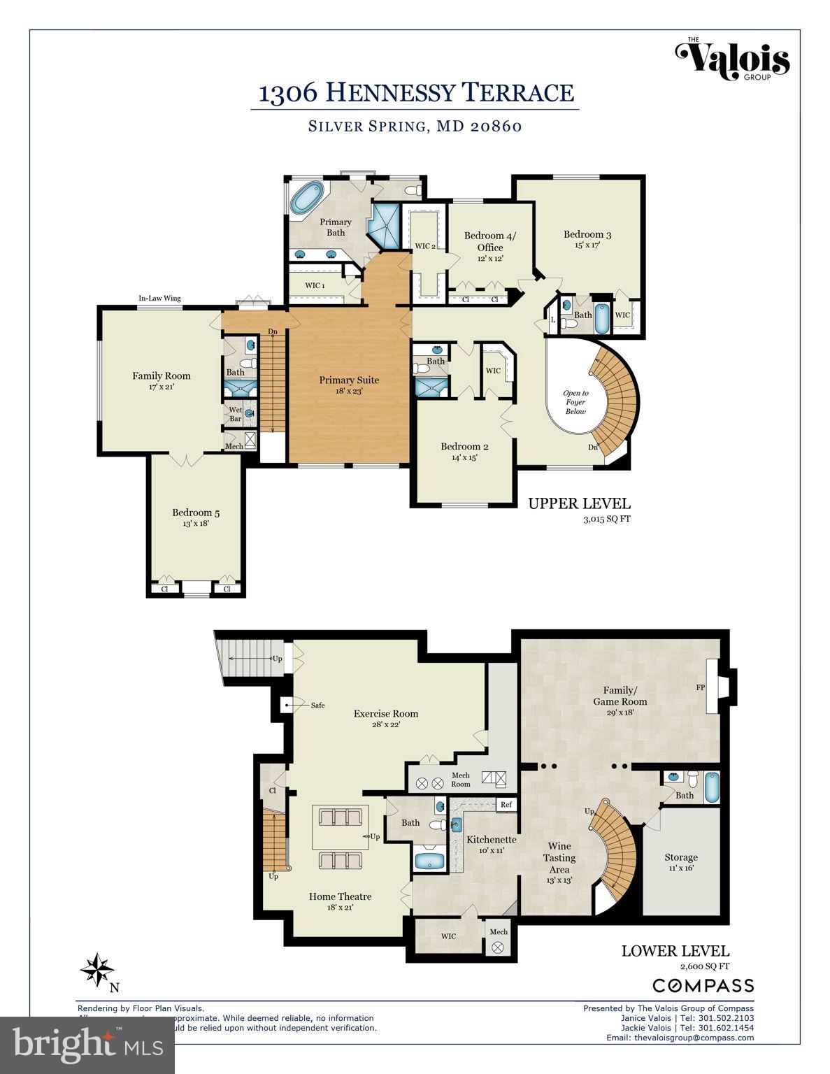 1306 Hennessy Terrace Silver Spring, MD 20906 - Photo 74 of 74 Upper and Lower Level Floor Plan