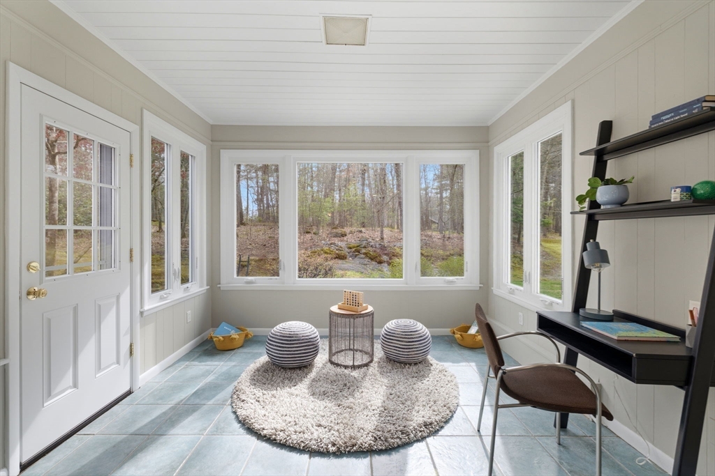 31 Huckleberry Hill Road Lincoln, MA 01773 - Photo 10 of 27 a view of a dining room with furniture window and outside view