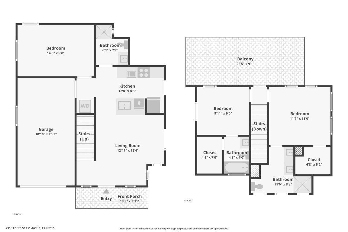 2916 East 13th Street, Unit 2 Austin, TX 78702 - Photo 35 of 35 View of floor plan / room layout