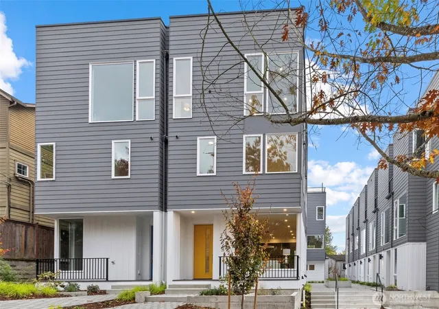 a front view of a building