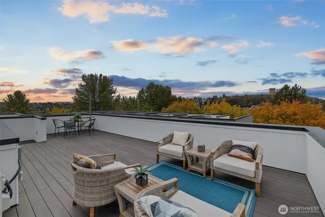 a terrace view with seating space