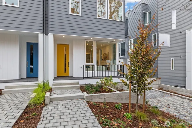 a front view of a house