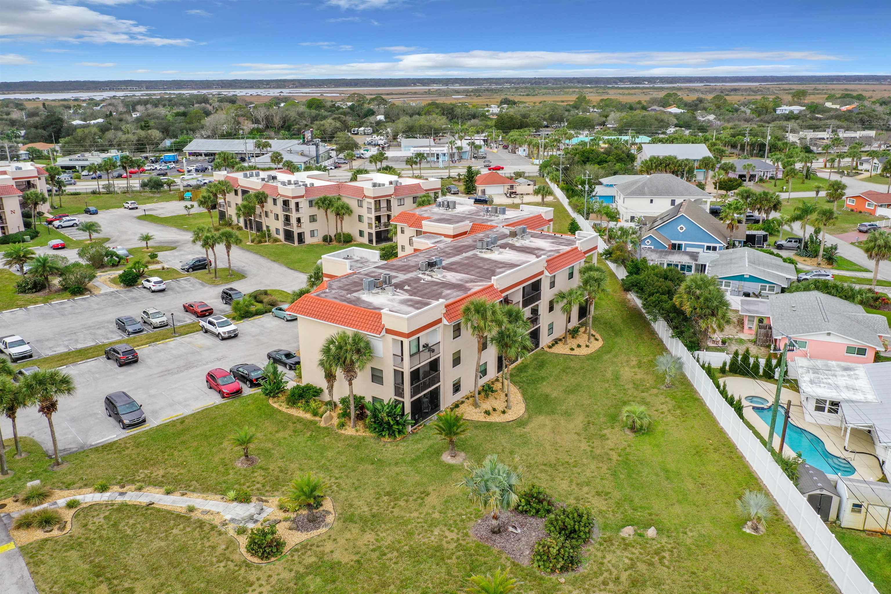 4250 A1a South Unit L-26 (elevator Bldg) St. Augustine, FL 32080 - Photo 30 of 38 an aerial view of residential houses with outdoor space