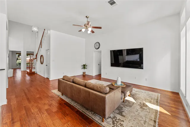 a view of a lake with a house in the background
