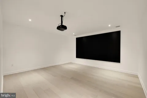 a projector room with furniture