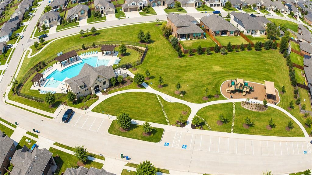 502 Ranchwood Drive Justin, TX 76247 - Photo 3 of 24 Aerial view of Park and pool