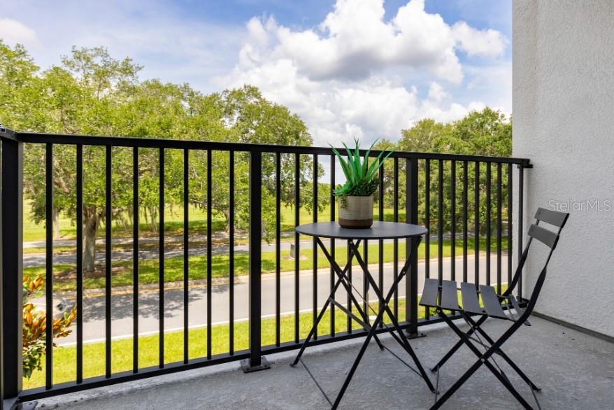 2116 Broome Street Kissimmee, FL 34743 - Photo 11 of 16 a view of a balcony with furniture and wooden floor