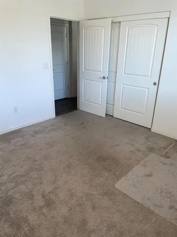 a view of a wooden door