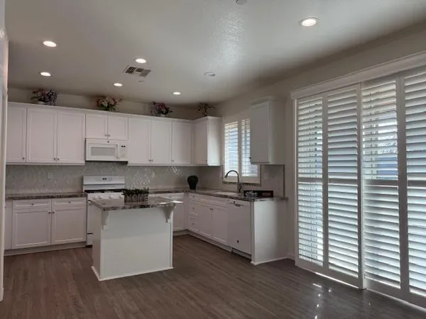 a close up view of closet