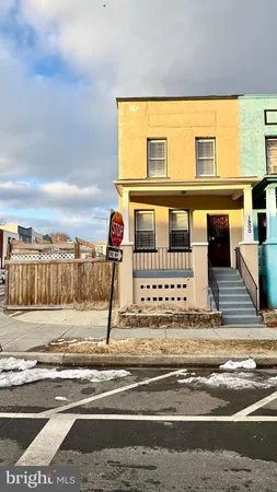 a view of a building with a street