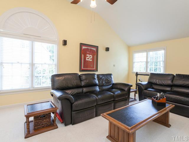 1917 Prescott Place Raleigh, NC 27615 - Photo 20 of 25 The bonus room offers a vaulted ceiling, plantation blinds, wet bar, ceiling fan and access from the hallway and the back staircase. Bonus Room