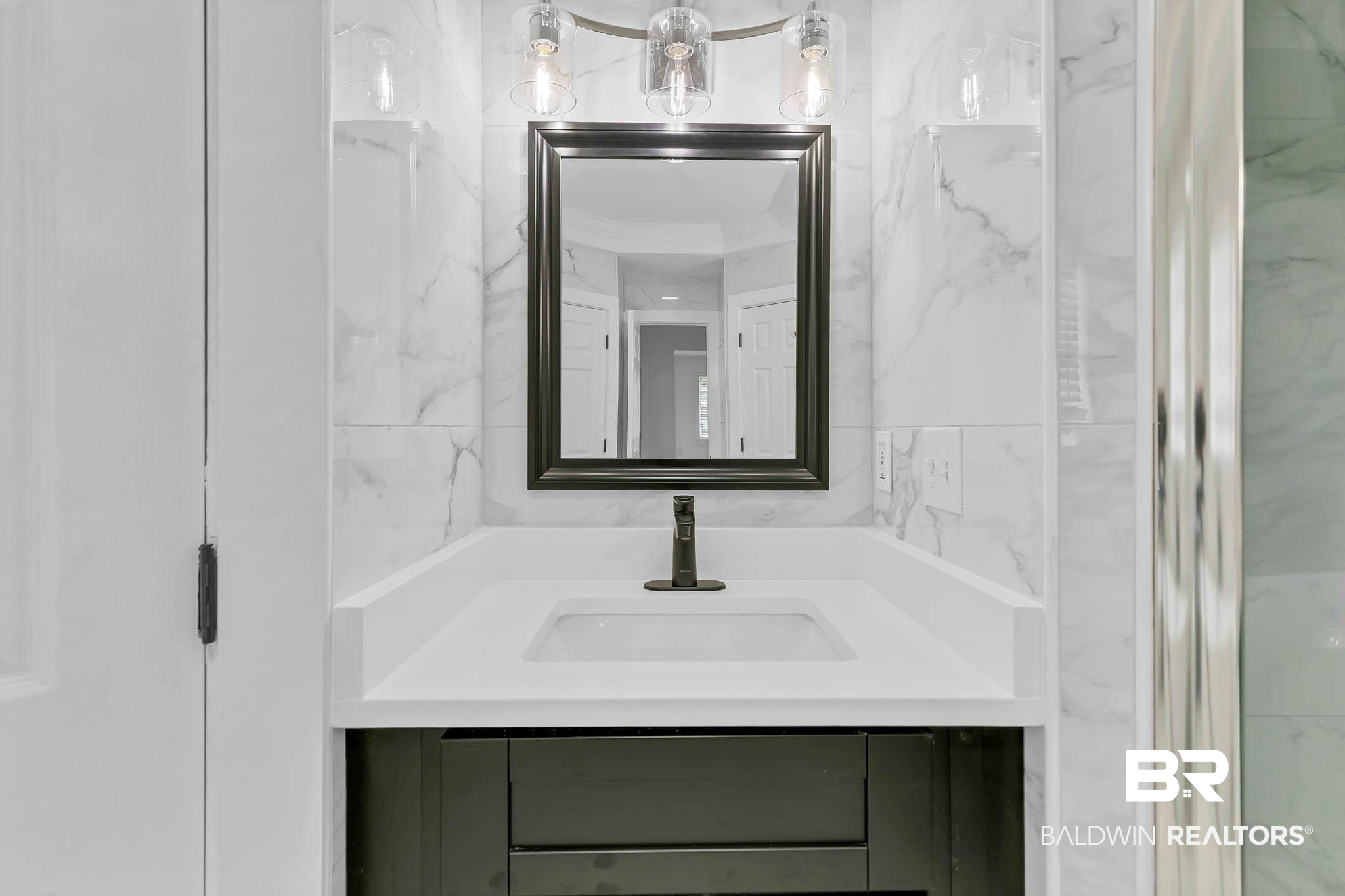 4705 Sherry Court Mobile, AL 36693 - Photo 42 of 100 Bathroom with vanity and tile walls