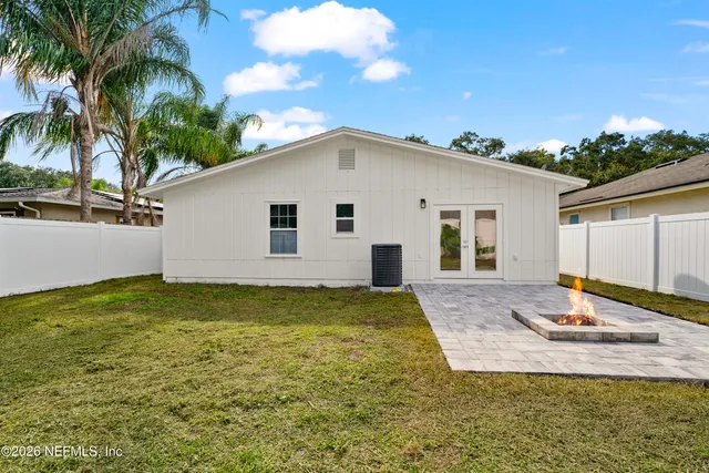 a view of a house with a patio