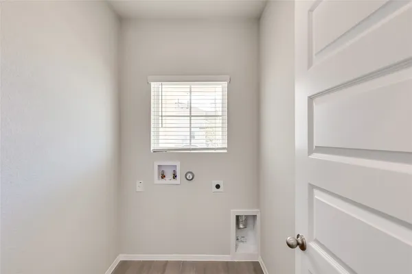 a view of small space with windows