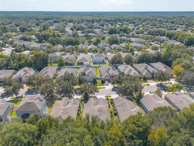 an aerial view of multiple house
