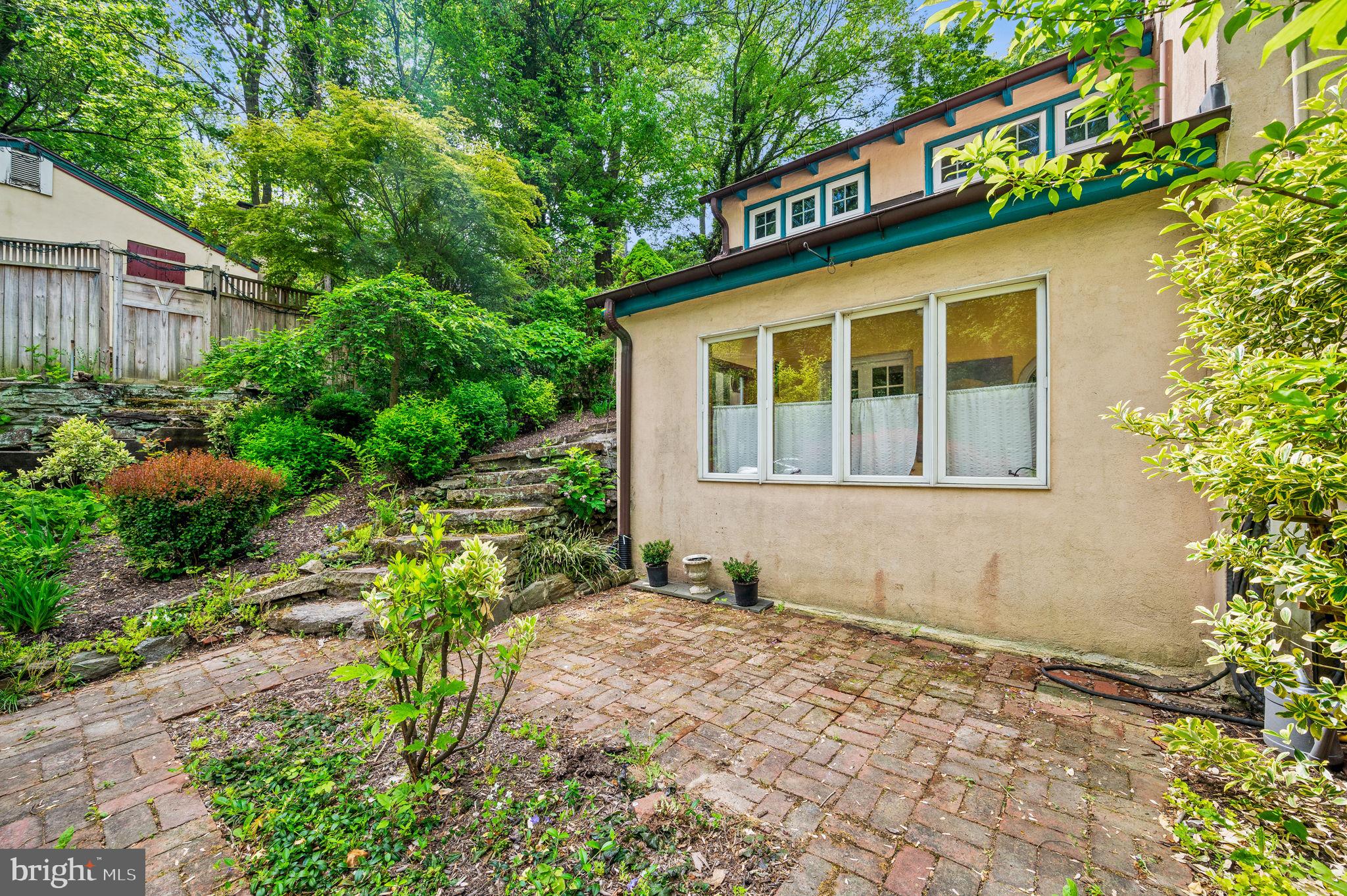 101 West Rose Valley Road Rose Valley, PA 19086 - Photo 35 of 65 Front Patio to Terraced Gardens.