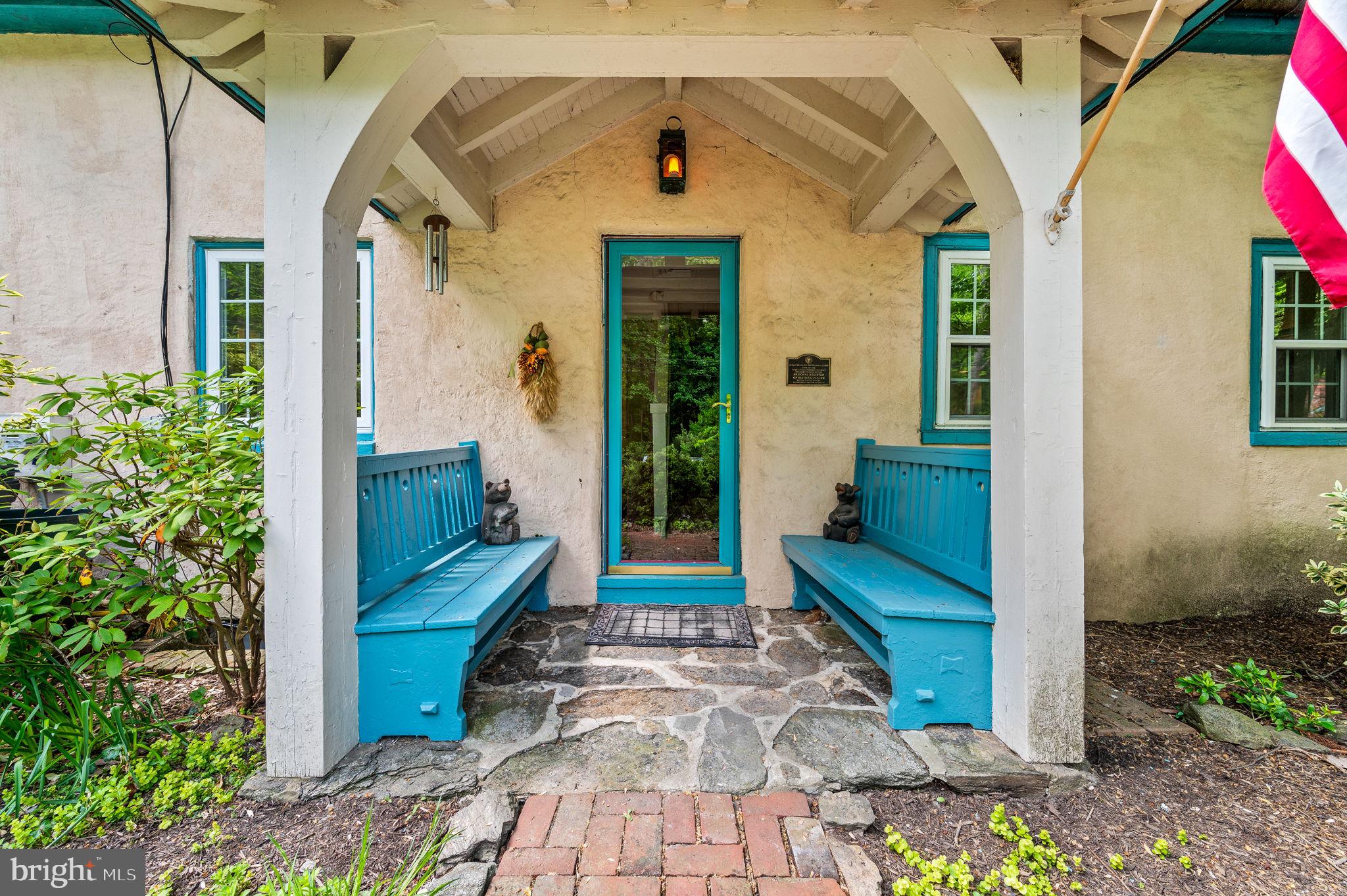 101 West Rose Valley Road Rose Valley, PA 19086 - Photo 4 of 65 Deep, covered front Portico.