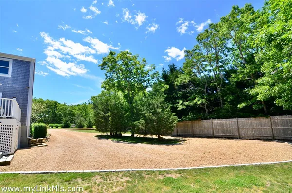 a outdoor view with a seating space