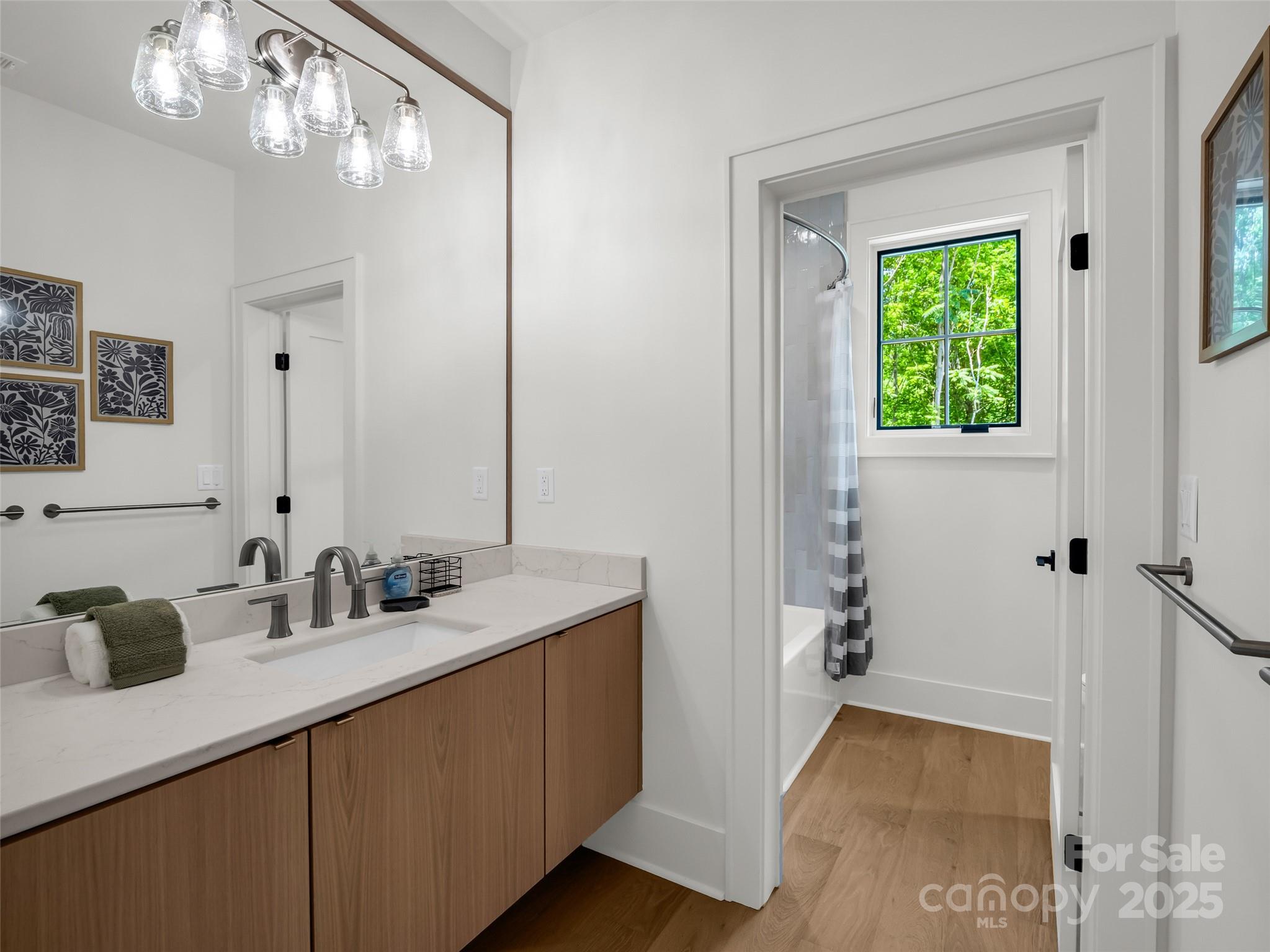 627 Cherry Hill, Unit 201 Mill Spring, NC 28756 - Photo 20 of 48 a bathroom with a sink and a mirror