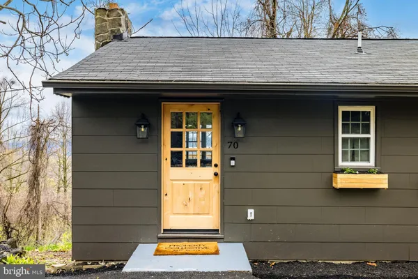 a view of a door of the house
