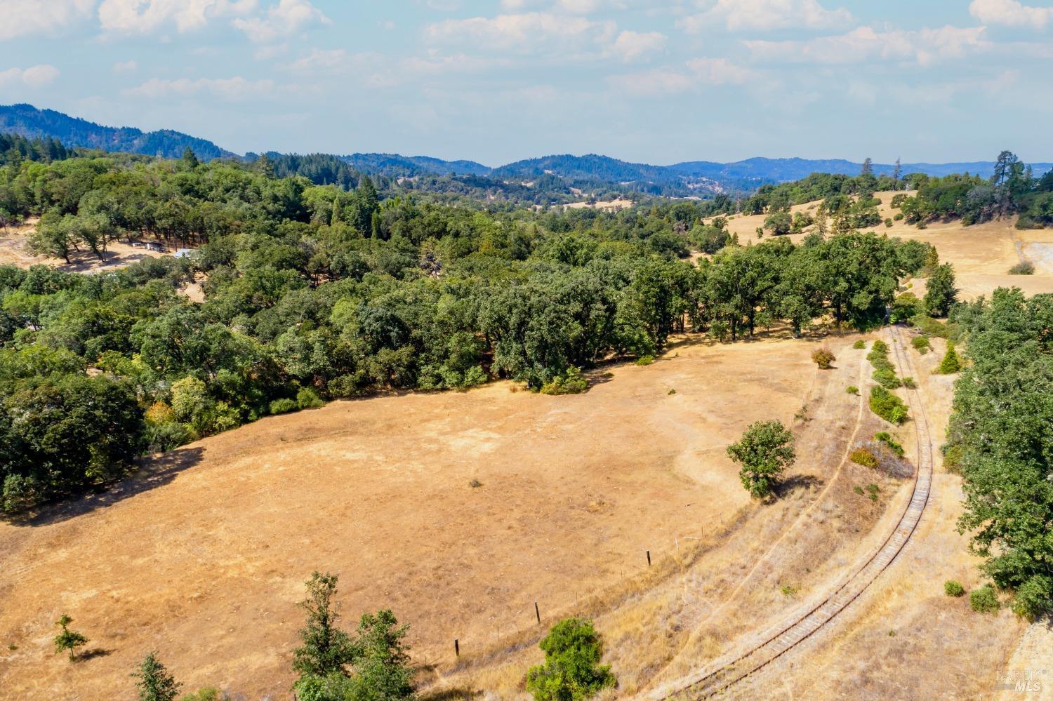18300 Walker Road Willits, CA 95490 - Photo 4 of 22 a view of a dry yard with mountains in the background