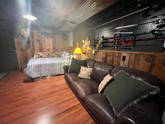 a room with storage and utility