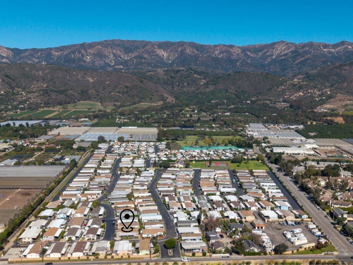 3950 Via Real, Unit 97 Carpinteria, CA 93013 - Photo 33 of 38 an aerial view of residential houses with outdoor space