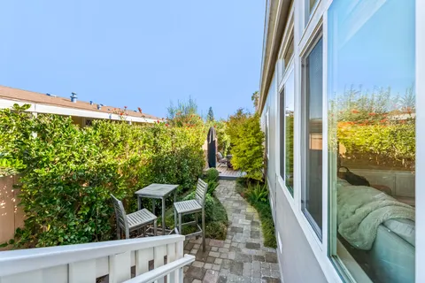 a view of a outdoor seating area