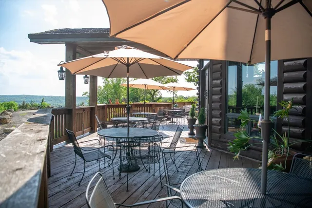 a balcony with an outdoor space