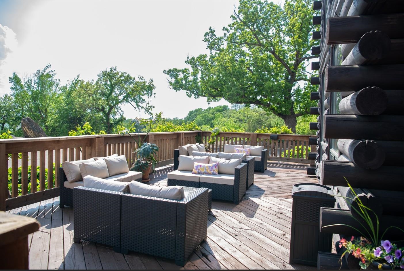 2003 West Hanover Road Hanover, IL 61041 - Photo 50 of 61 a roof deck with couches and potted plants