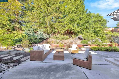 a outdoor space with patio area