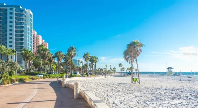 a park with view of tall buildings