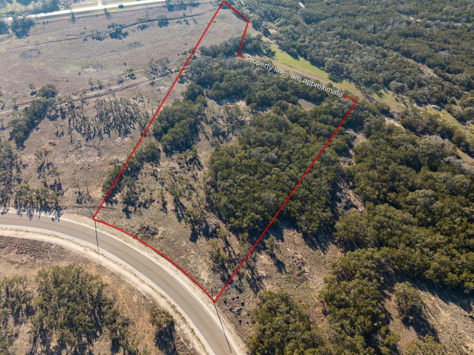 642 Windmill Ridge Drive Blanco, TX 78606 - Photo 3 of 19 a view of a yard with a pathway