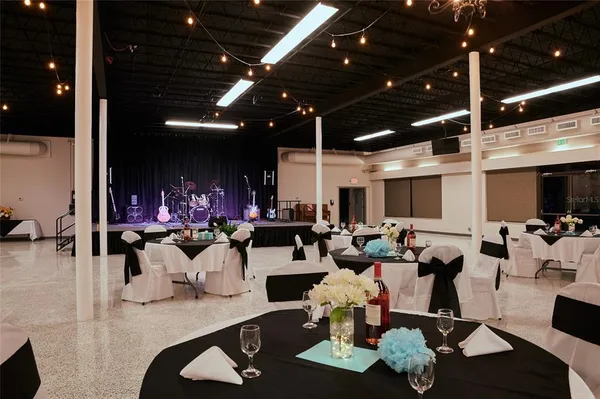 a view of a yard with an outdoor space