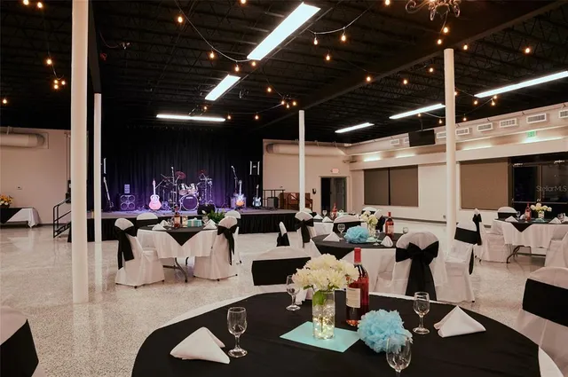 a view of a yard with an outdoor space