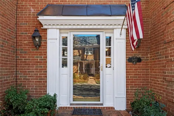 a view of a door of the house