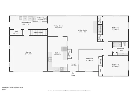 $395,000 | 2300 Bellaire Court, Des Plaines, IL 60016