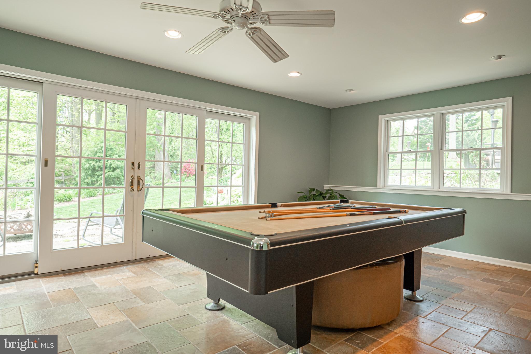 2104 Fox Creek Road Berwyn, PA 19312 - Photo 67 of 97 Game room with ceiling fan and radiant heated tile