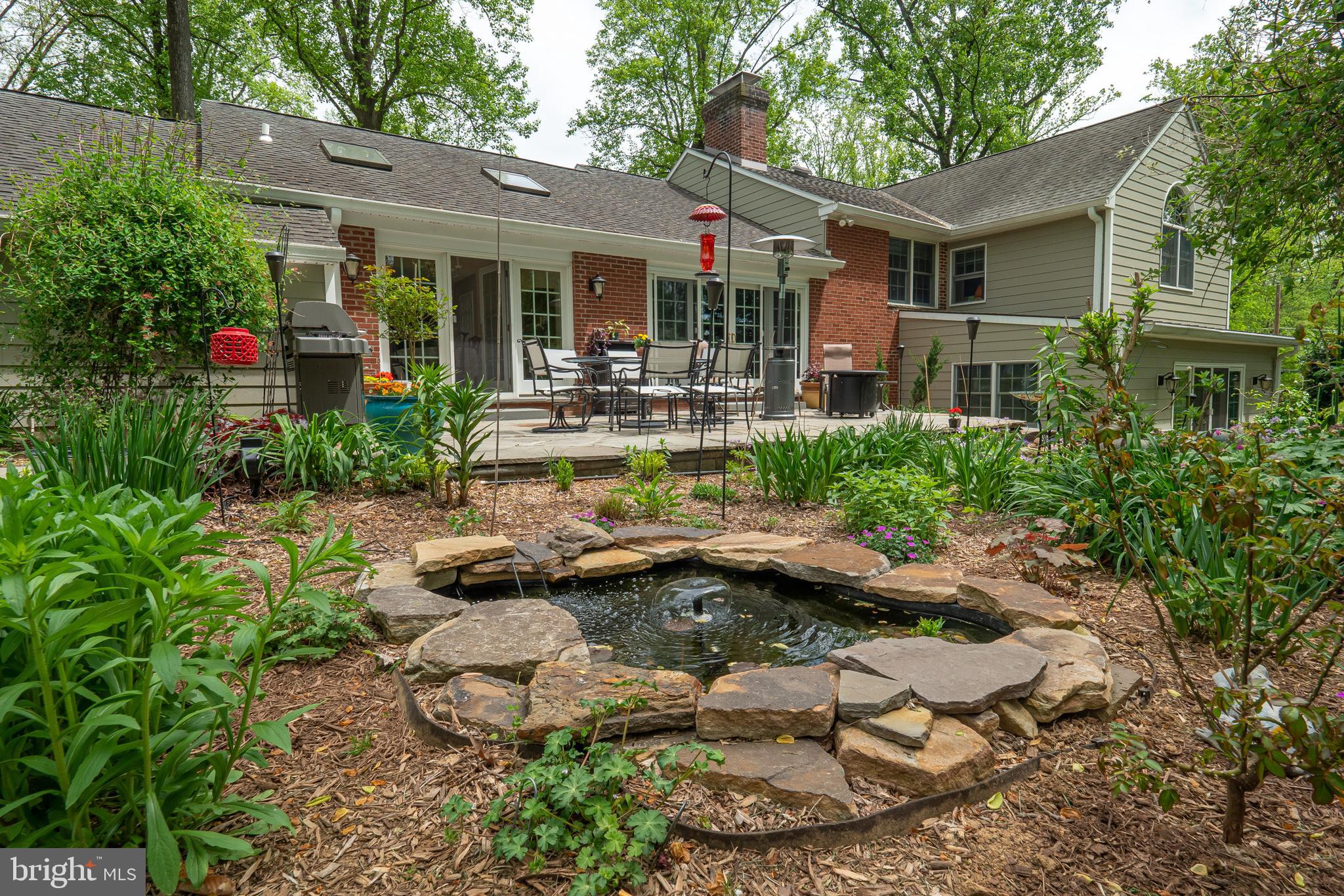 2104 Fox Creek Road Berwyn, PA 19312 - Photo 7 of 97 Rear Photo with Koi Pond