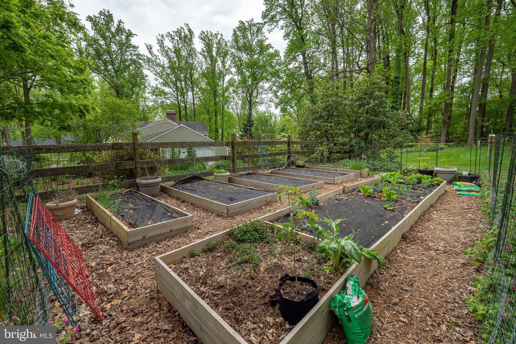 2104 Fox Creek Road Berwyn, PA 19312 - Photo 90 of 97 Fenced Raised Bed Vegetable Gardens