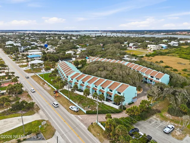 an aerial view of a city