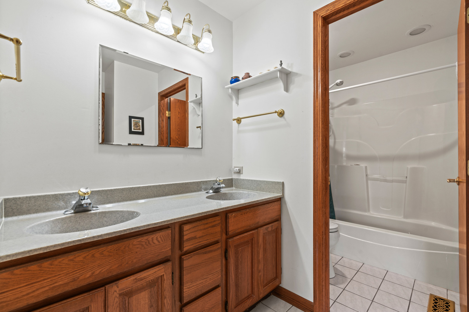 2344 Forest Avenue Rolling Meadows, IL 60008 - Photo 18 of 29 a bathroom with a sink vanity and mirror