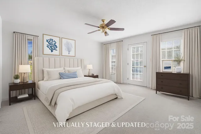 a bathroom with a double vanity sink mirror and