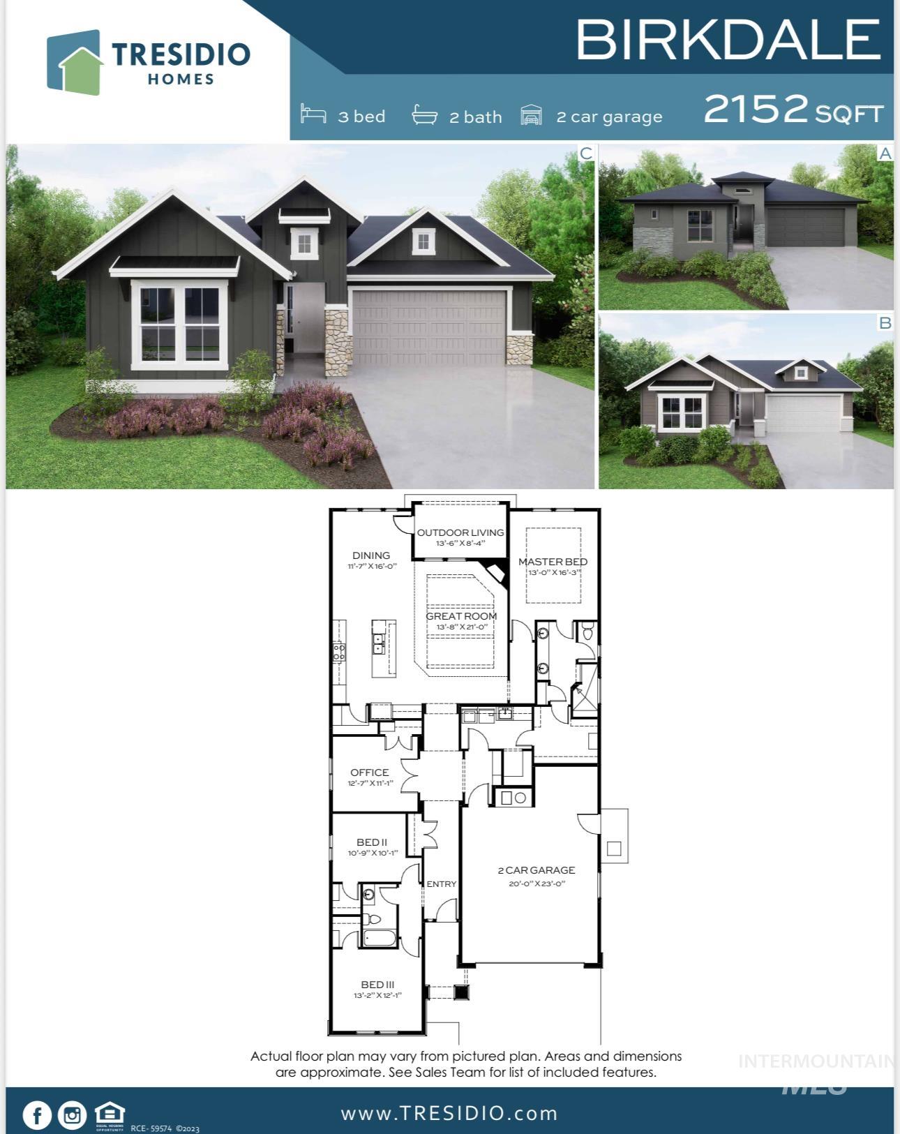 2152 East Rodeo Street Kuna, ID 83634 - Photo 2 of 2 View of home floor plan
