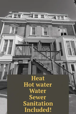 a front view of a building