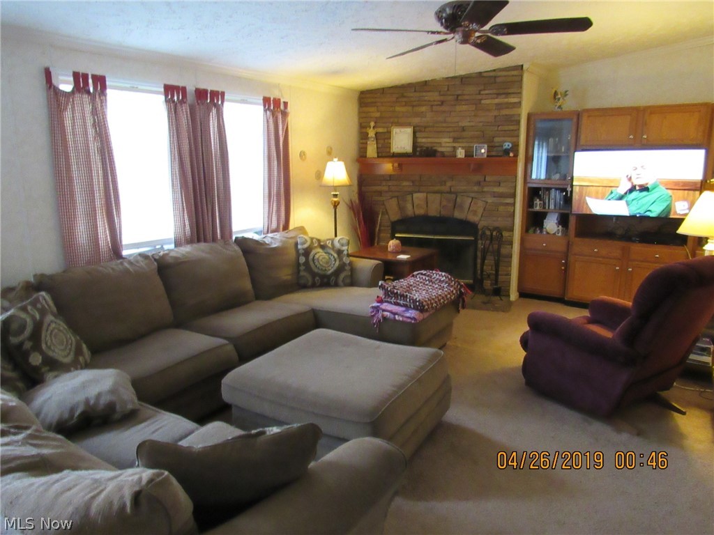 4502 Tower Road Dorset, OH 44032 - Photo 9 of 16 Living room looking toward windows.