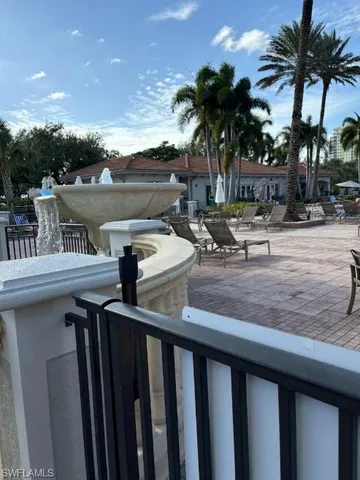 a view of street with sitting area